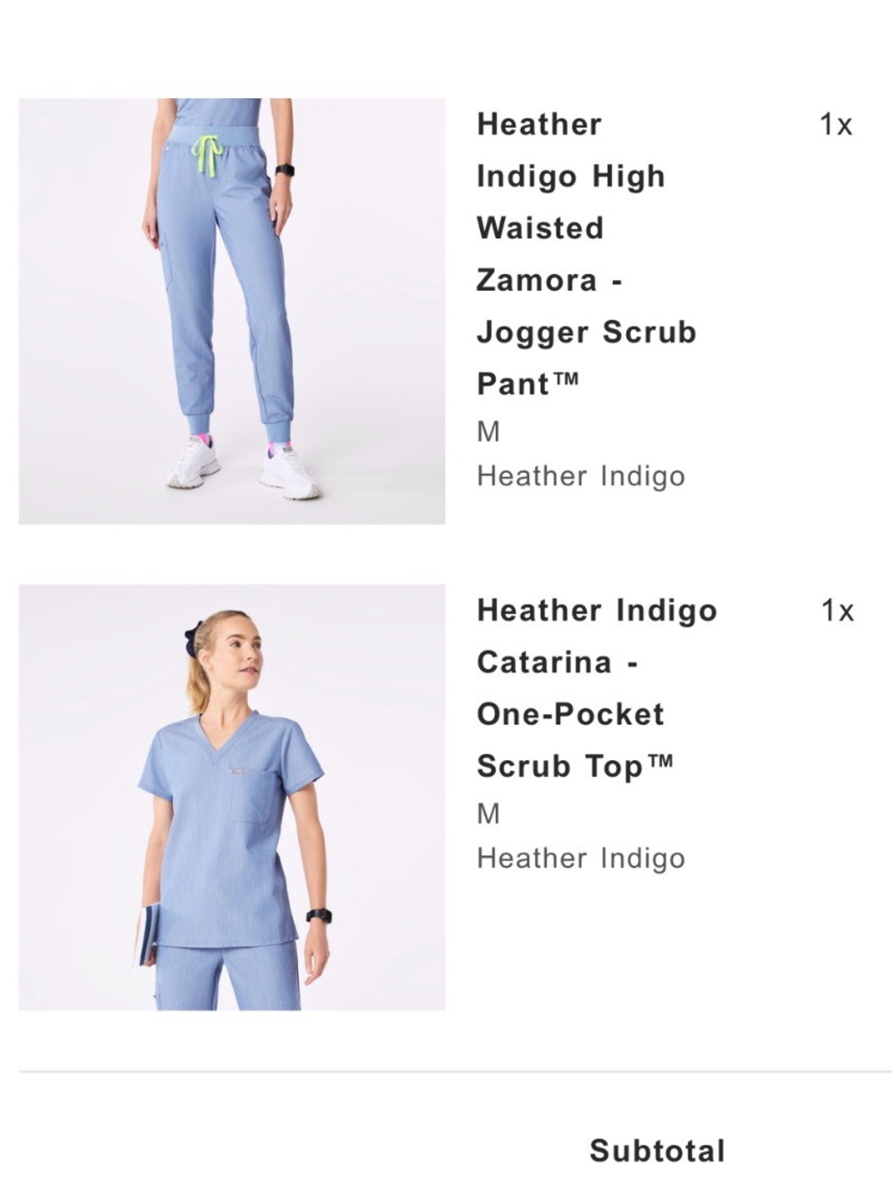 Figs Women’s V-Neck Top in Slate Blue and Joggers